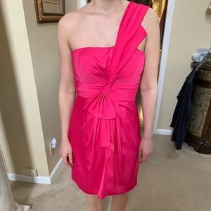 Pink one shoulder BCBG dress size 8